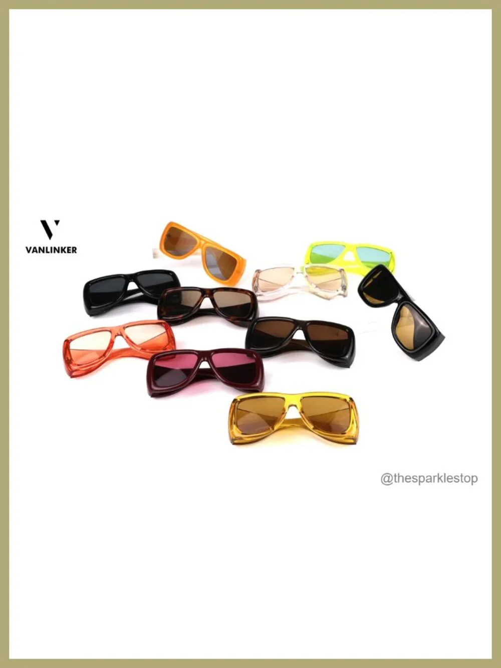 Retro Oversized Square Aviator Sunglasses for Men Women UV400 Protection Plastic